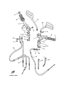 RZ250R ｽﾃｱﾘﾝｸﾞﾊﾝﾄﾞﾙ. ｹｰﾌﾞﾙ