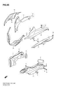 GSX-R1000 Всасывающий патрубок  /  глушитель