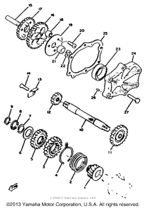 XS650H Starting motor unit