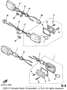 XT350NC (CA ED.) Поворотники
