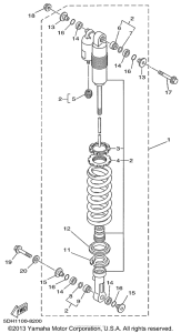 YZ125L1 Задняя подвеска