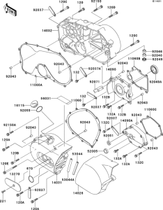 VN800 Крышки двигателя
