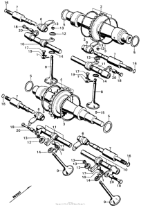 CB450 Распределительный вал и клапана