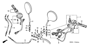 CB600F Handle lever / switch /  cable