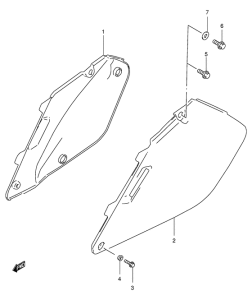 RM250 Обтекатель задний