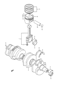 GSX-R1100 Вал коленчатый