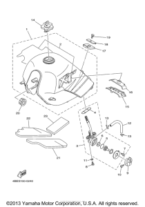 XT225M Топливный бак