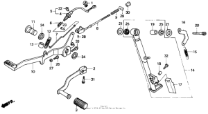 NX250 Педаль тормоза