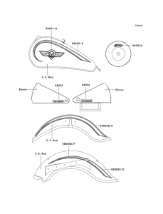 VN800 Decals(c.c.red)(vn800-b7)