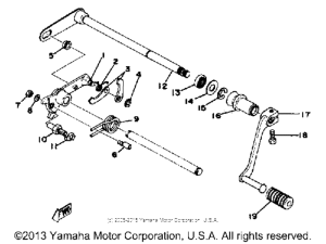 XS400SH Shift shaft pedal