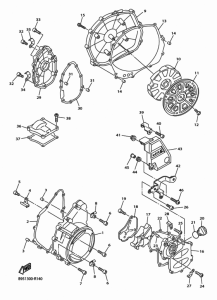 FJR1300AS Крышка картера двигателя