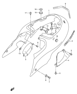 GSX1300R Обтекатель задний