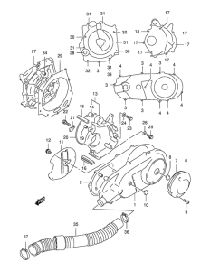 AN150 Crankcase cover ass`y  (v