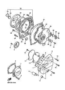 XJR1300 Crankcase cover ass`y  (v