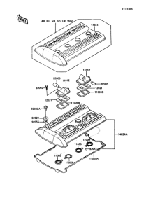 ZX900 Крышка головки цилиндров