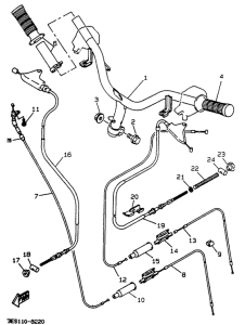 CW50 Steering handle. cable