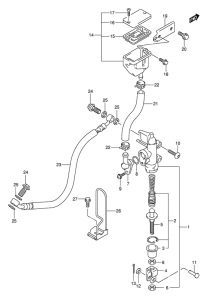 SV1000 Задний тормозной цилиндр