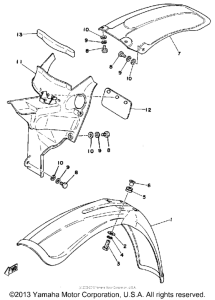 YZ400F Front fender-rear fender
