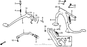 GL1100I Gearshift pedal + brake pedal + mainstand