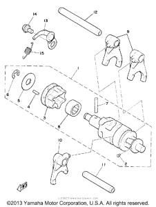 DT175G Shift cam - fork