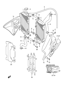 RM250 Радиатор