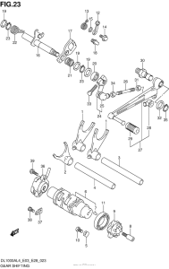 DL1000 (ABS) Механизм  переключения передач