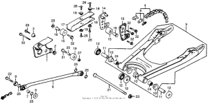 CR250R Swingarm + drive chain 80