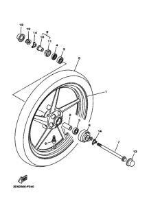 YBR125ED Transom + tube