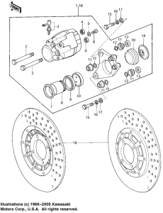 KZ1000 Передний суппорт