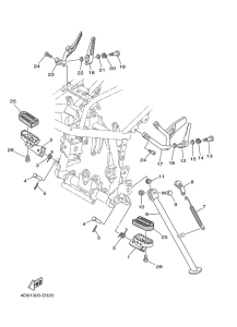XG250 Stand & footrest