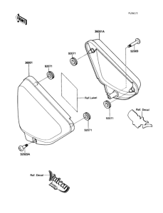 VN750 Боковые обтекатели