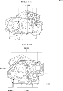  Болты крепления картера