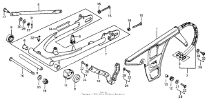 MR175 Swingarm + chain case