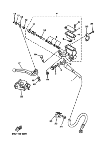 YZ250 YZ250M Передний тормозной цилиндр