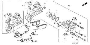 CBF600 (Naked) Задний суппорт