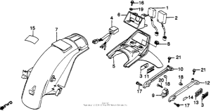 VF750F Задний бампер