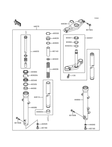 EX500 Вилка передней оси