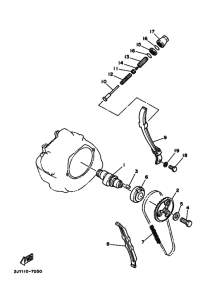TW200E Распределительный вал & chain