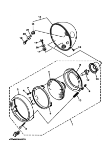 XV1600 Headlight assy