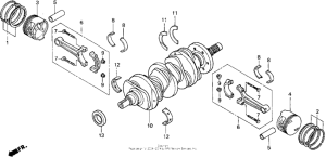 GL1500CF Коленчатый вал и поршни