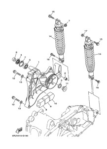 YP400G Задний рычаг и подвеска