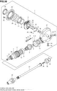 VL800T Propeller Shaft / final Drive Gear