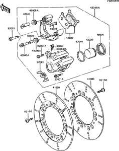 Z750 Передний тормоз