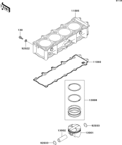 ZX1200 Цилиндр и поршни