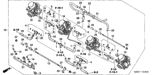 CBF600 (Naked) Carburetor assy