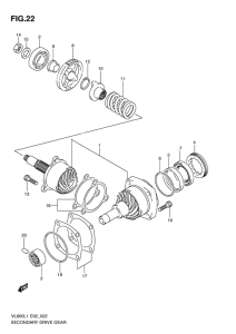 VL800 Secondary drive gear