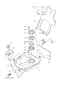 YP400 Топливный бак