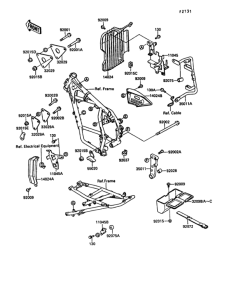 KL650 Рама ,крепежные детали