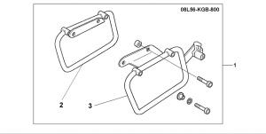VT125 Leather saddlebagstay
