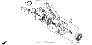 CR80RB Коленвал